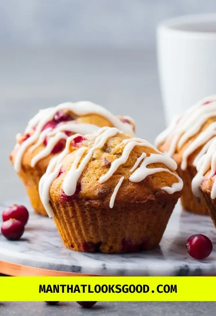 Glazed Cranberry Pecan Muffins