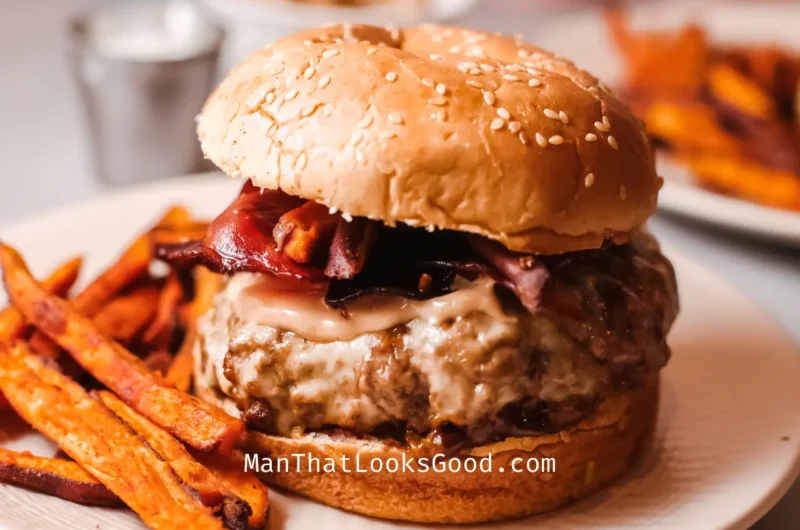 Mouth Watering Spicy Peanut Butter Bacon Burger