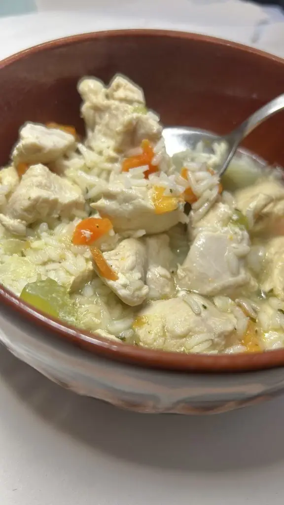 Demos Recette de soupe au poulet et au riz