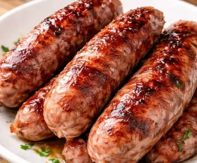 Saucisse de poulet frite à l'air libre