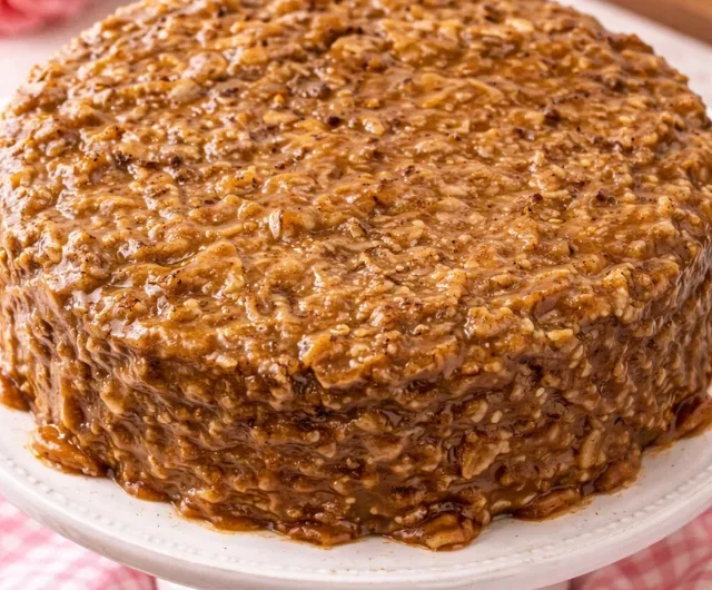 German Chocolate Poke Cake